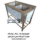 تولید سینک استیل 2 لگن کافی شاپ